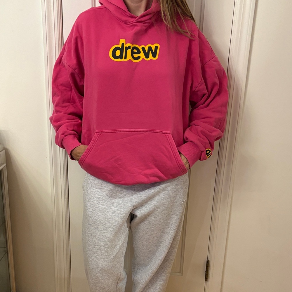 drew house Pink Hoodie